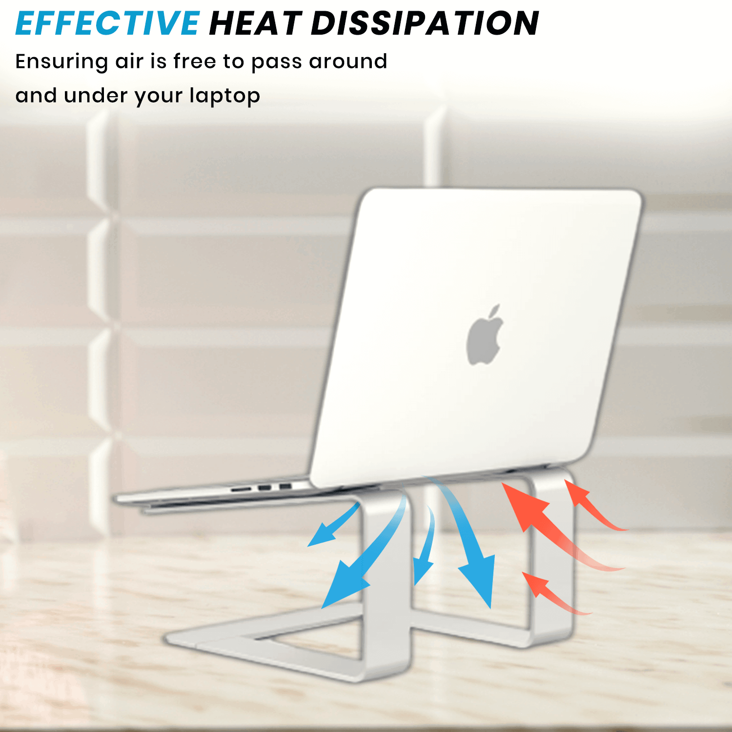 LivingCool Laptop Stand Height Cooling Ventilated Detachable Riser ...